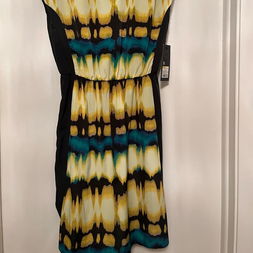Mossimo Supply Co. Yellow and Blue Patterned Dress